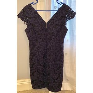 Navy Soieblu Lace Dress